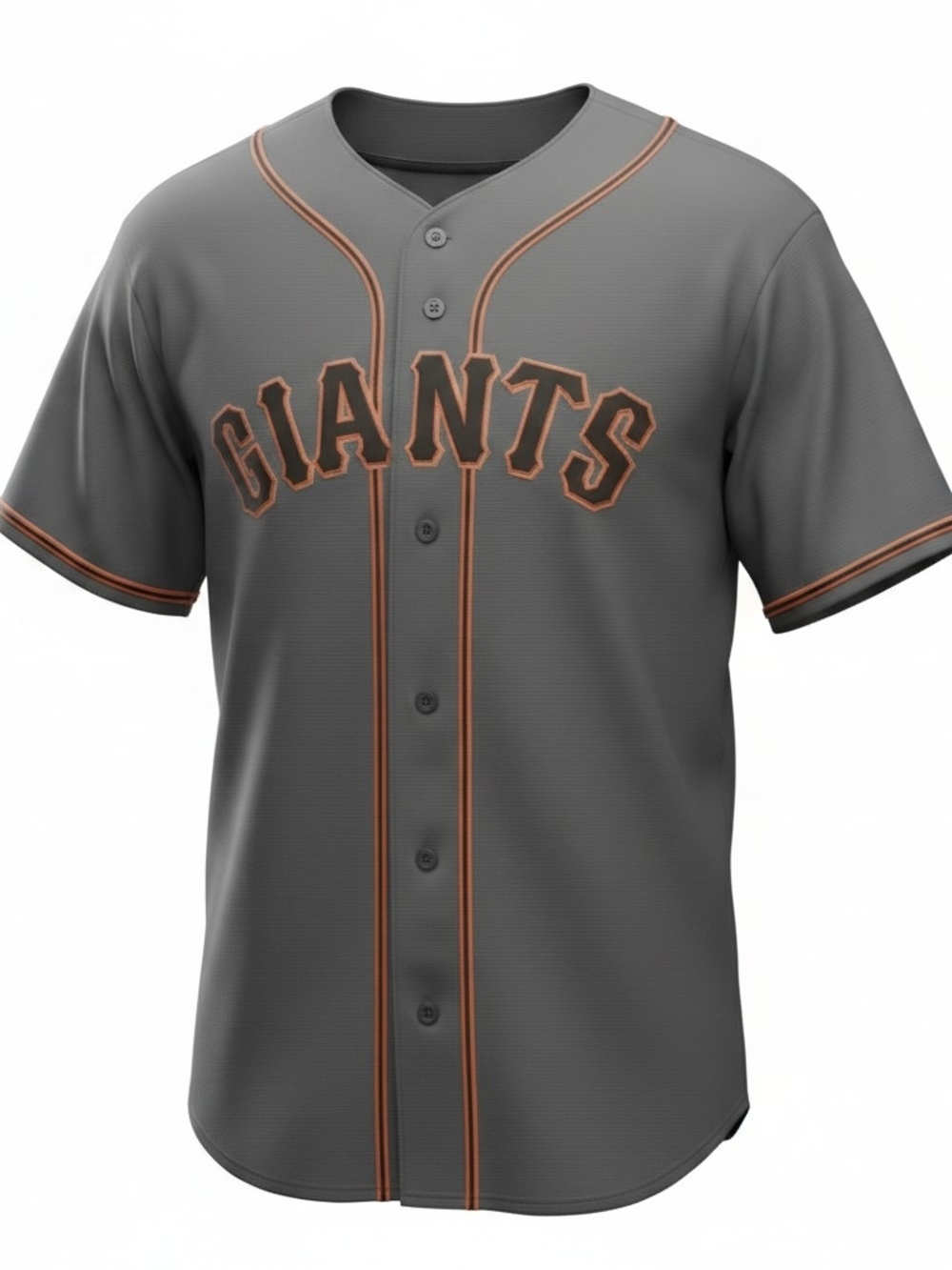Giants Gray Button-Up Baseball Jersey